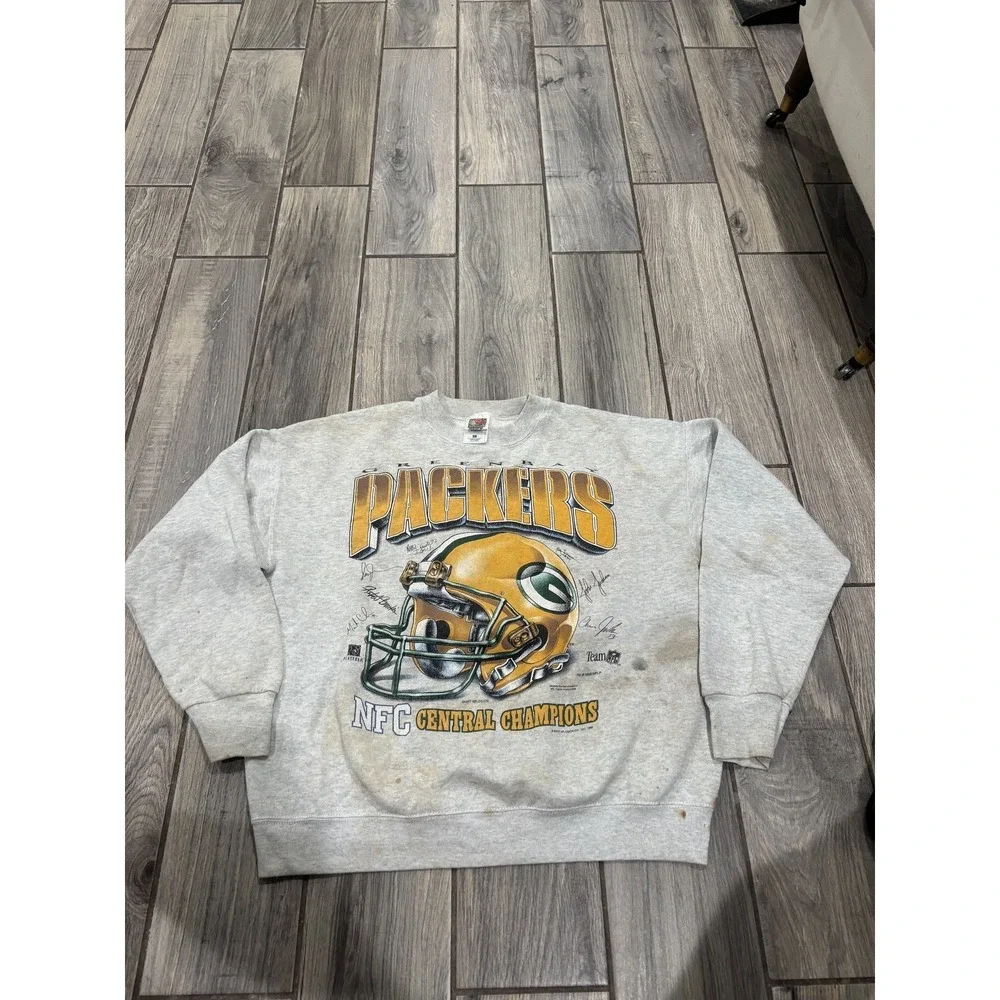 Vintage 1995 Green Bay Packers NFC Central Champions Sweatshirt NFL Fruit of the